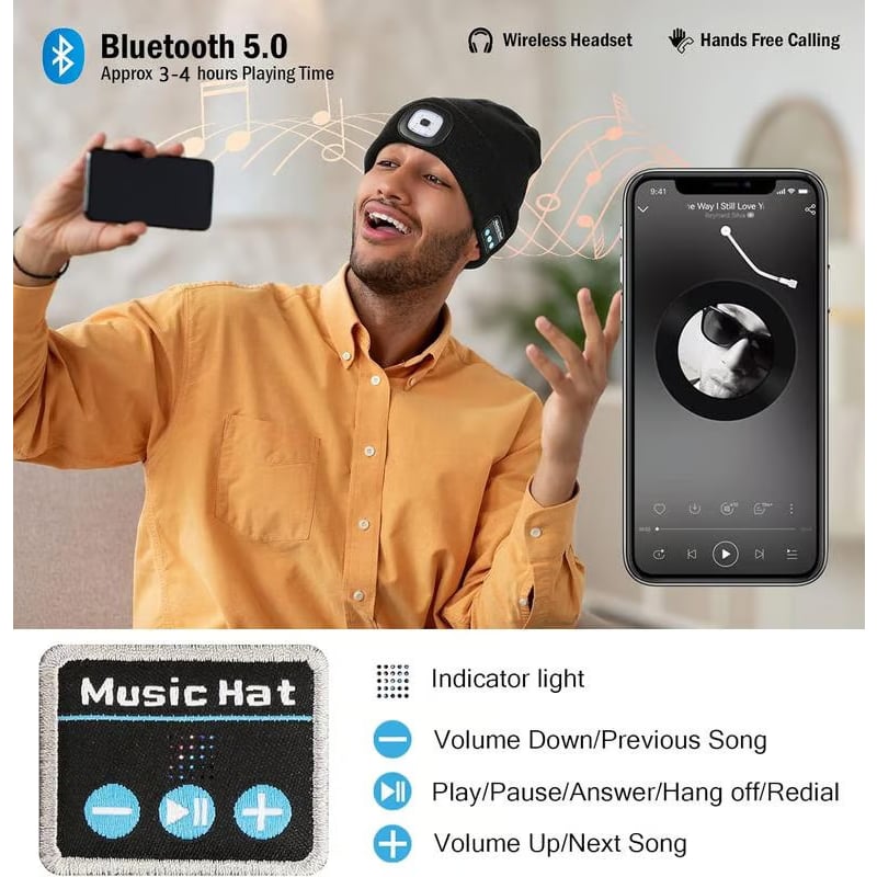 🔥❄️3-in-1 Function Bluetooth Beanie