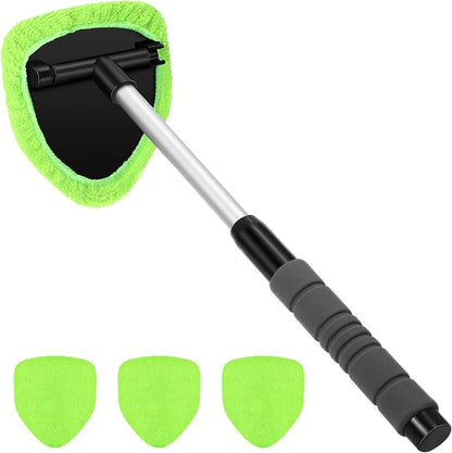 Microfiber Car Windshield Cleaning Tool with Extendable Handle