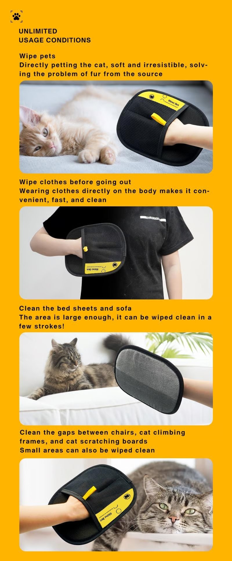 ✨Last Day Promotion 40% OFF - Pet hair remover Electrostatic gloves