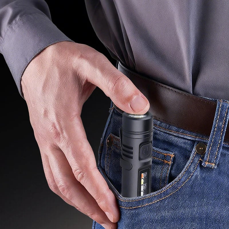 🔥Last Day Buy 1 Get 1 Free $14.99 Each🔦 – Ultimate Emergency Mini Flashlight with Built-In Fire Starter