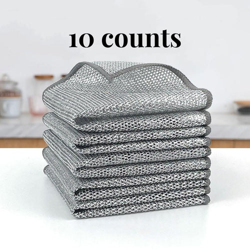 🔥Buy 1 Get 1 FREE (20 Cloths)🔥Reusable Diamond Weave Scrubber Cloths