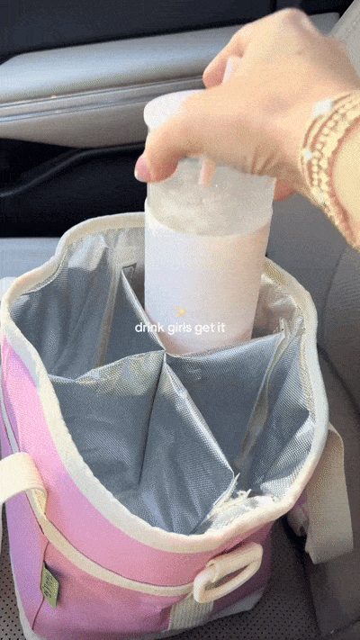 🔥HOT SALE 40% OFF🥤❄️Family Size 4 Compartment Drink Bag, Multiple Tumbler Carrier Caddy✨