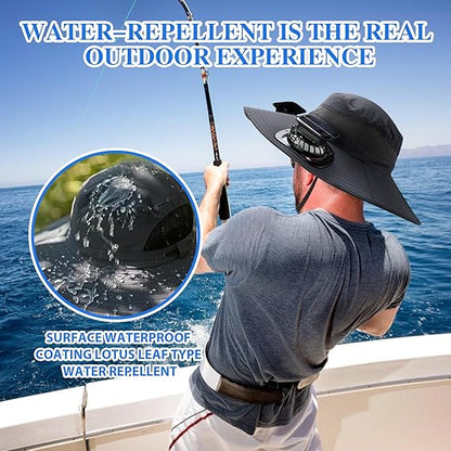🏆 50K+ SOLD! 49% OFF – Almost Gone-⚡2026 New Ultralight Solar Fan Sun Hat – Lighter Than a Baseball!⚾(Only 11oz)