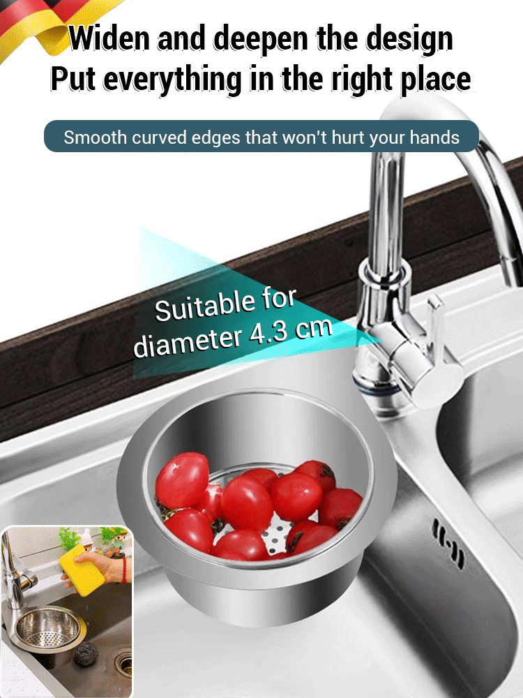 🎁BUY 1 GET 1 FREE🎁stainless steel drain basket for kitchen sink