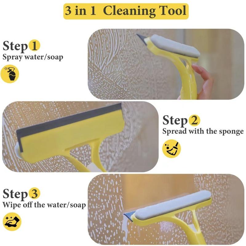 🏆Flash Sale - Buy 1 Get 1 Free🔥3 in 1 Window Cleaning Scraper