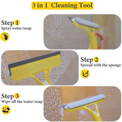 🏆Flash Sale - Buy 1 Get 1 Free🔥3 in 1 Window Cleaning Scraper