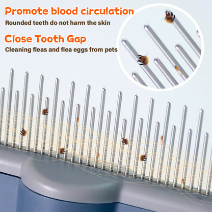 🔥BUY 1 GET 1 FREE (2 PCS)🔥Self-cleaning Pet Flea Comb Grooming Brush