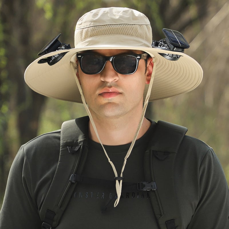🏆 50K+ SOLD! 49% OFF – Almost Gone-⚡2026 New Ultralight Solar Fan Sun Hat – Lighter Than a Baseball!⚾(Only 11oz)