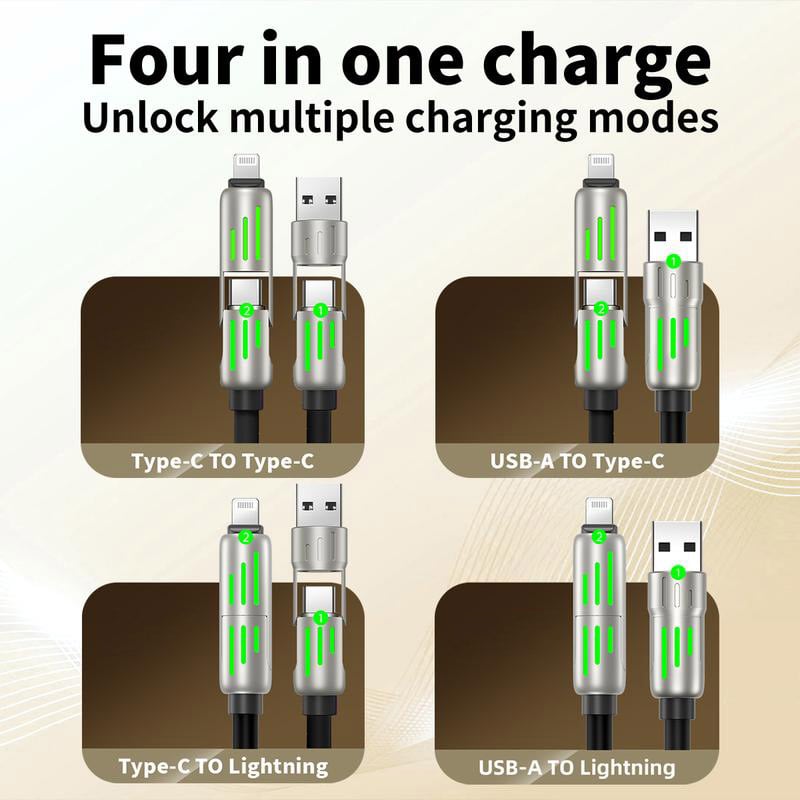 🔥Last Day Buy 3 Free 1🔥5FT 4-in-1 USB Charging Cable fast charging 240W