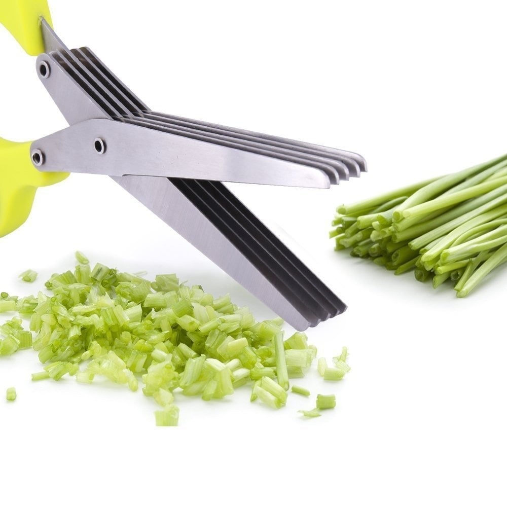 🔥Buy 1 Get 1 Free($13.99 Each)🎁5 Blade Kitchen Salad Scissors