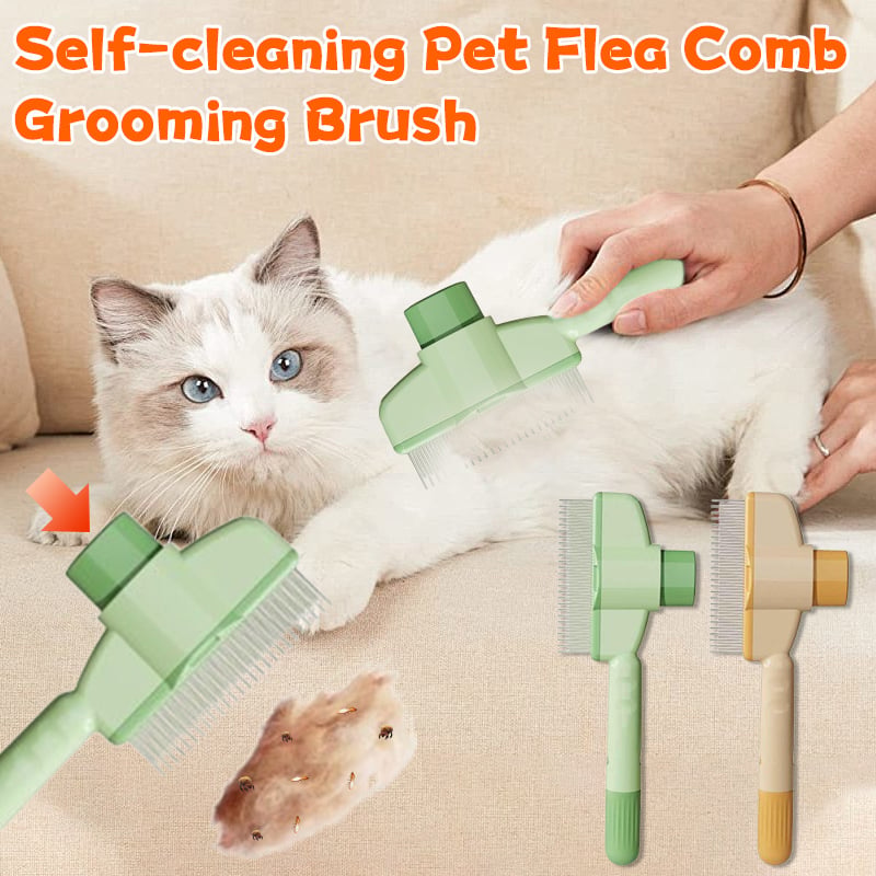 🔥BUY 1 GET 1 FREE (2 PCS)🔥Self-cleaning Pet Flea Comb Grooming Brush