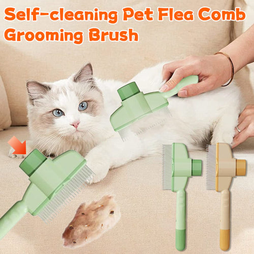 🔥BUY 1 GET 1 FREE (2 PCS)🔥Self-cleaning Pet Flea Comb Grooming Brush
