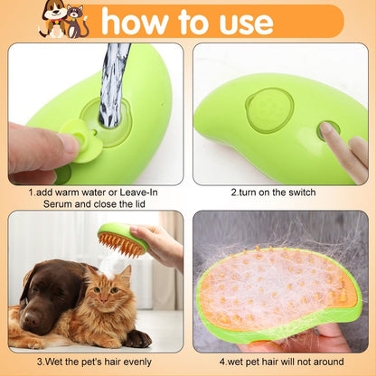 🔥Buy 1 Get 1 Free($10.99 Each)🔥3-in-1 Pet Spray Grooming Brush