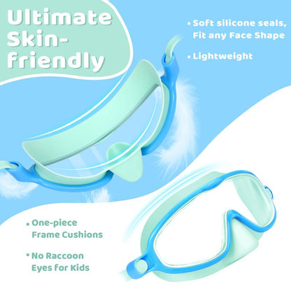 🏊‍♀️Buy 1 Get 1 Free🎁-HD children's large frame waterproof and anti-fog swimming goggles