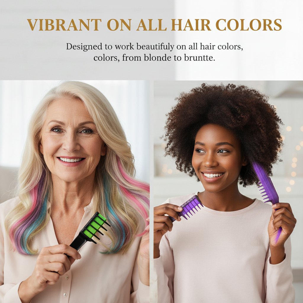 🔥Last Day 40% OFF🔥 - Buy 1 Get 1 Free🎁Festive Fun Hair Chalk Combs