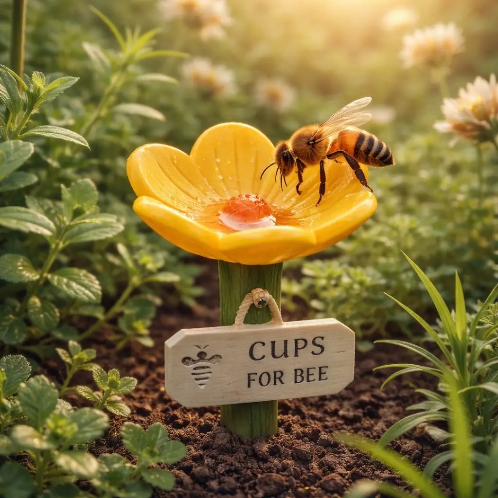 🐝LAST DAY 40% OFF - Flower-Shaped Bee Watering Station💧