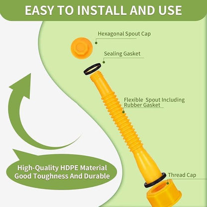 LAST DAY PROMOTION SAVE 40%🔥Upgraded Replacement Gas Can Spout with Flexible Nozzle, Fit for Most 1/2/5/10 Gal Can