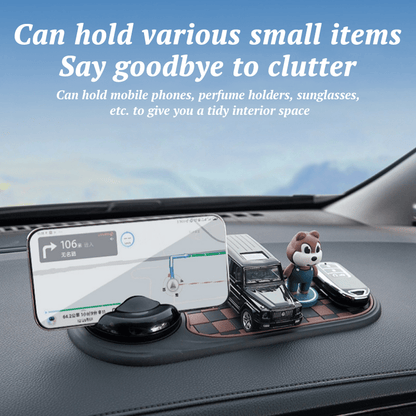 Multifunction Car Mat with Phone Holder Hidden Number Plate