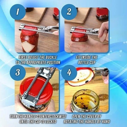 🔥LAST DAY BUY 1 GET 1 FREE🎁Adjustable Multifunctional Stainless Steel Jar Opener