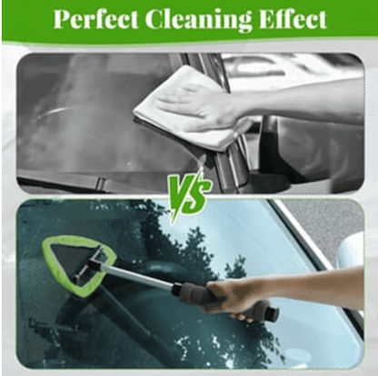 Microfiber Car Windshield Cleaning Tool with Extendable Handle