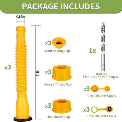 LAST DAY PROMOTION SAVE 40%🔥Upgraded Replacement Gas Can Spout with Flexible Nozzle, Fit for Most 1/2/5/10 Gal Can