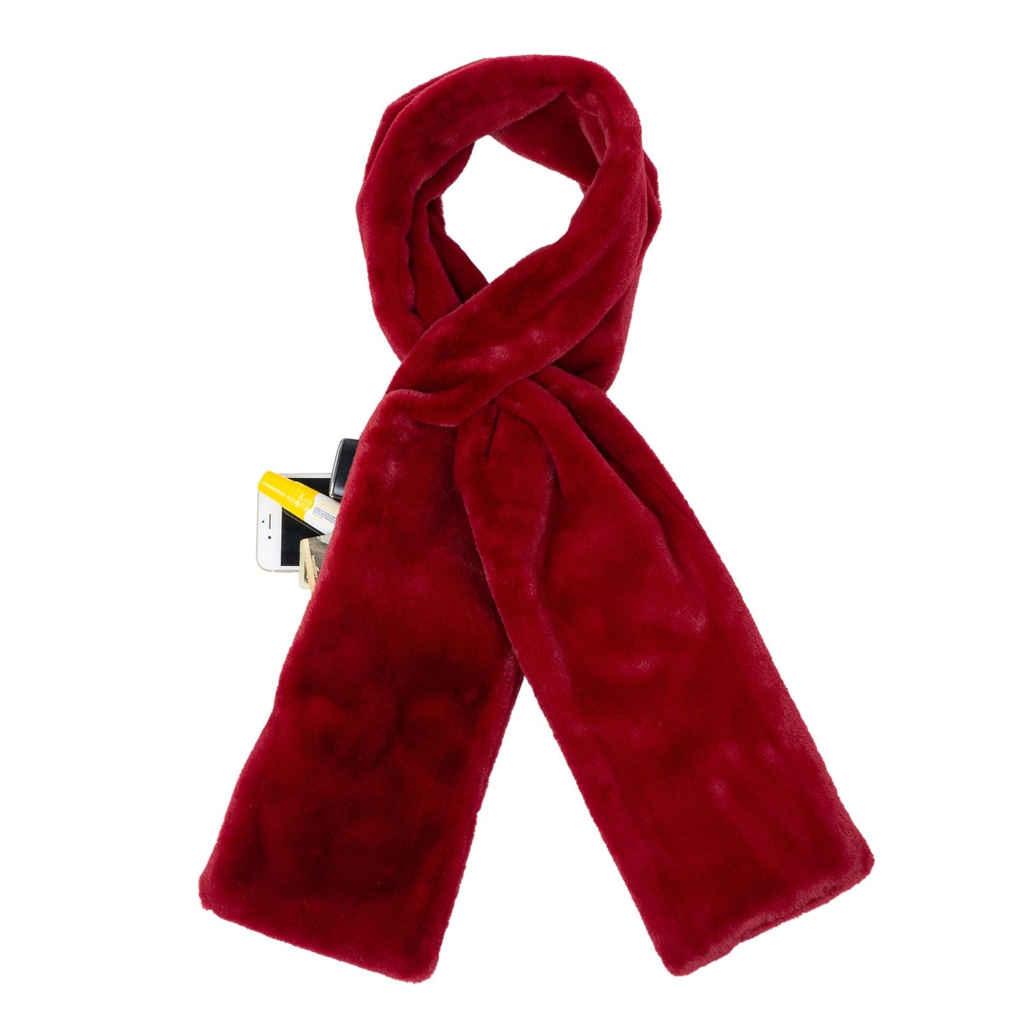 🔥Last Day 40%🔥Women's Ultra-Soft Faux Fur Pull-Through Scarf with Hidden Zipper Pocket