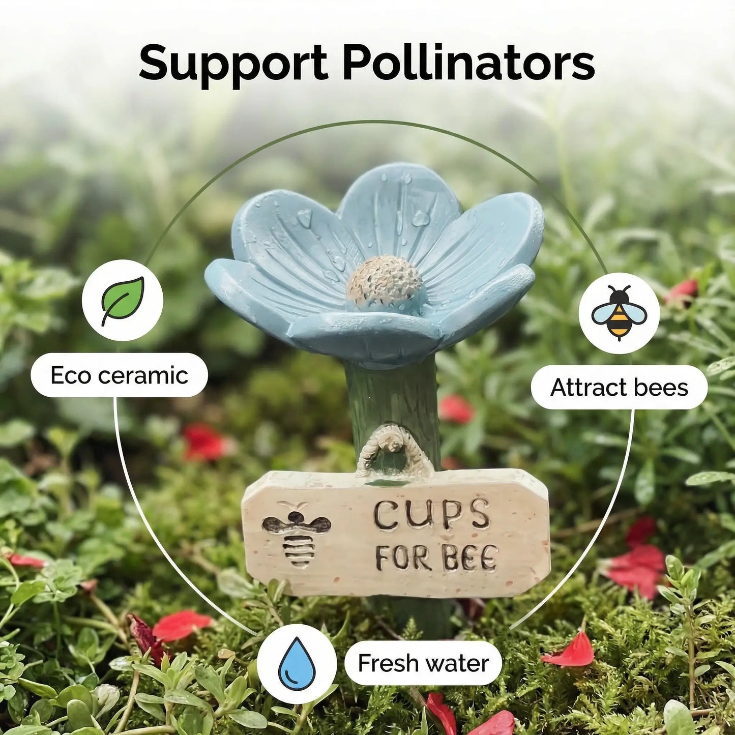 🐝LAST DAY 40% OFF - Flower-Shaped Bee Watering Station💧
