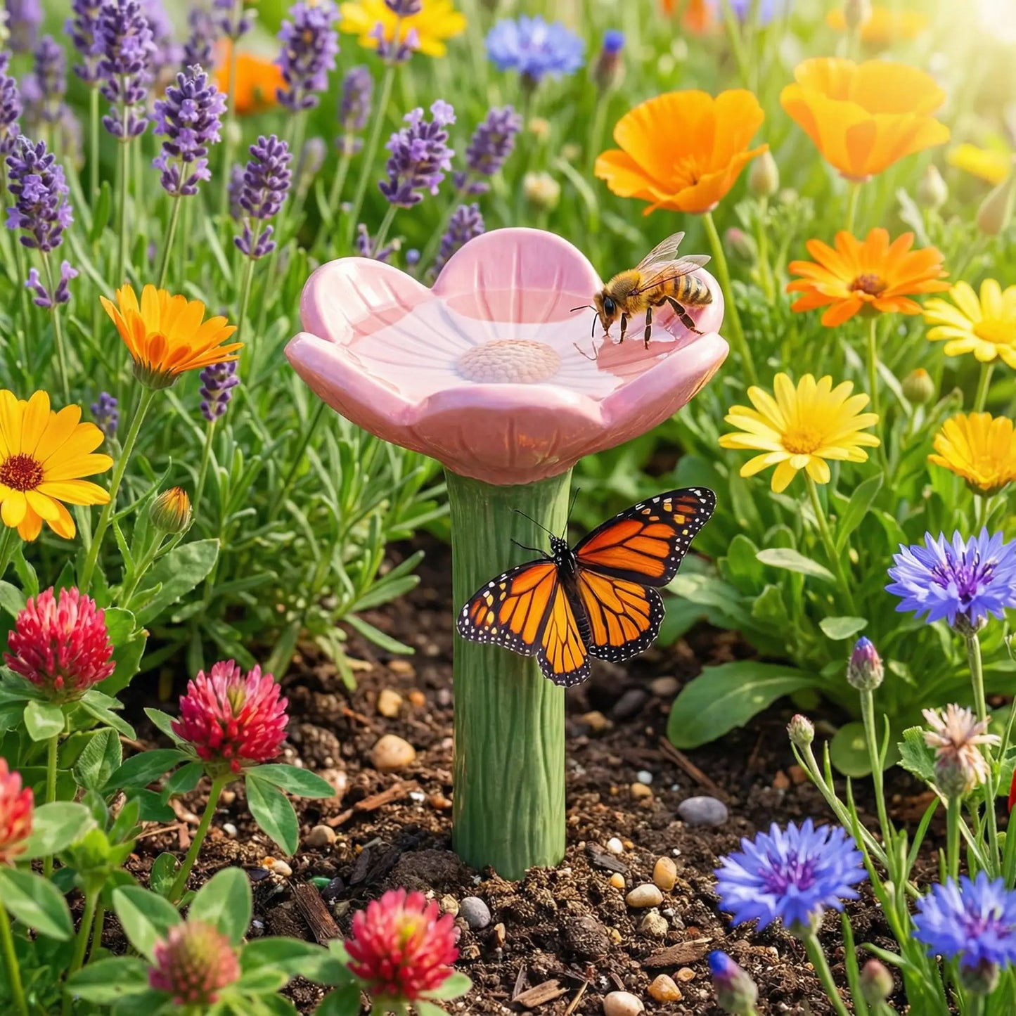 🐝LAST DAY 40% OFF - Flower-Shaped Bee Watering Station💧