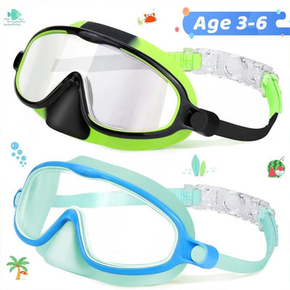 🏊‍♀️Buy 1 Get 1 Free🎁-HD children's large frame waterproof and anti-fog swimming goggles