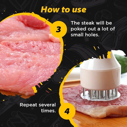 Buy 1 Get 1 Free(2PCS)-🥩Stainless Steel Meat Tenderizer Needle 21 Pin Steak BBQ Kitchen Cooking Tool