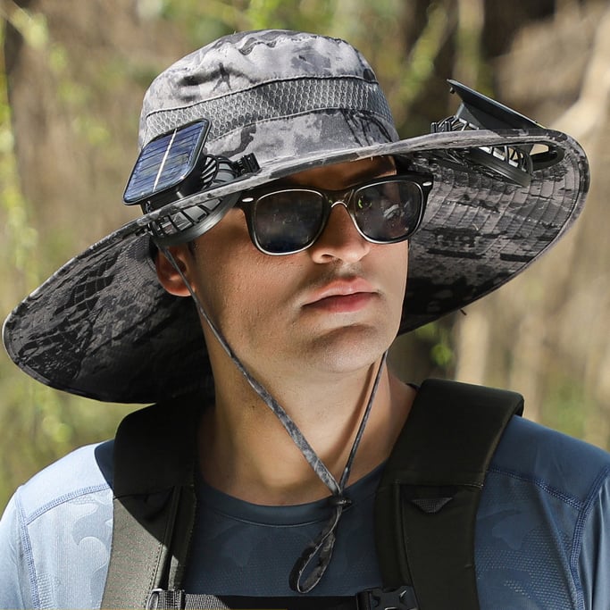 🏆 50K+ SOLD! 49% OFF – Almost Gone-⚡2026 New Ultralight Solar Fan Sun Hat – Lighter Than a Baseball!⚾(Only 11oz)