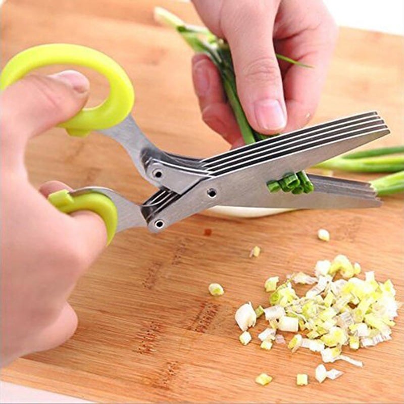 🔥Buy 1 Get 1 Free($13.99 Each)🎁5 Blade Kitchen Salad Scissors