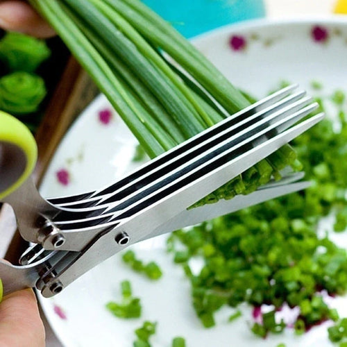 🔥Buy 1 Get 1 Free($13.99 Each)🎁5 Blade Kitchen Salad Scissors