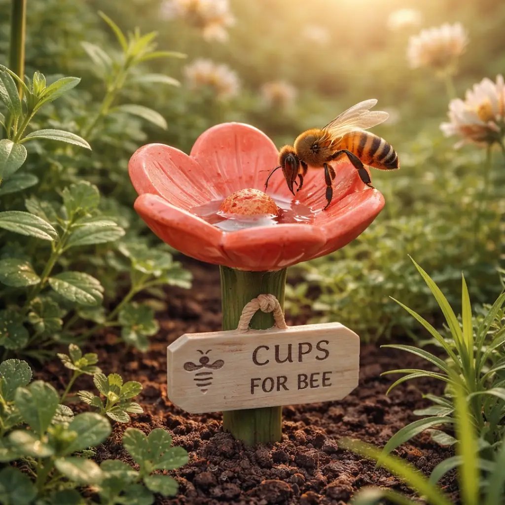 🐝LAST DAY 40% OFF - Flower-Shaped Bee Watering Station💧