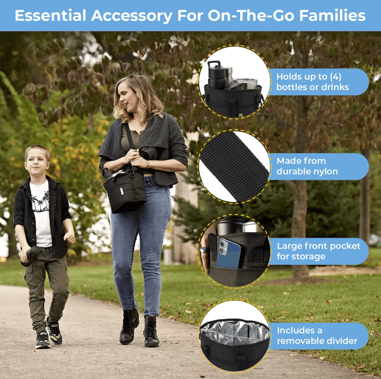 🔥HOT SALE 40% OFF🥤❄️Family Size 4 Compartment Drink Bag, Multiple Tumbler Carrier Caddy✨