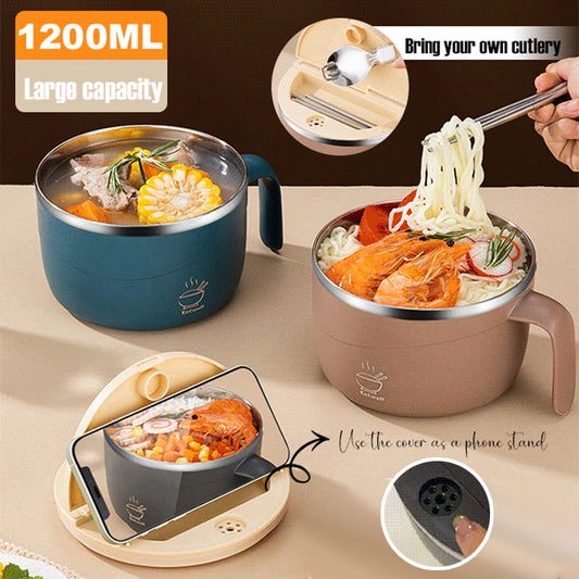 ⏳LAST DAY SALE 40% OFF💕304 Stainless Steel Multi-Purpose Anti-Scald Large-Capacity Instant Noodle Bowl